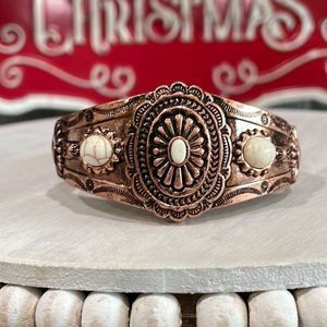 Rockford WHITE COPPERTONE STRETCH BRACELET